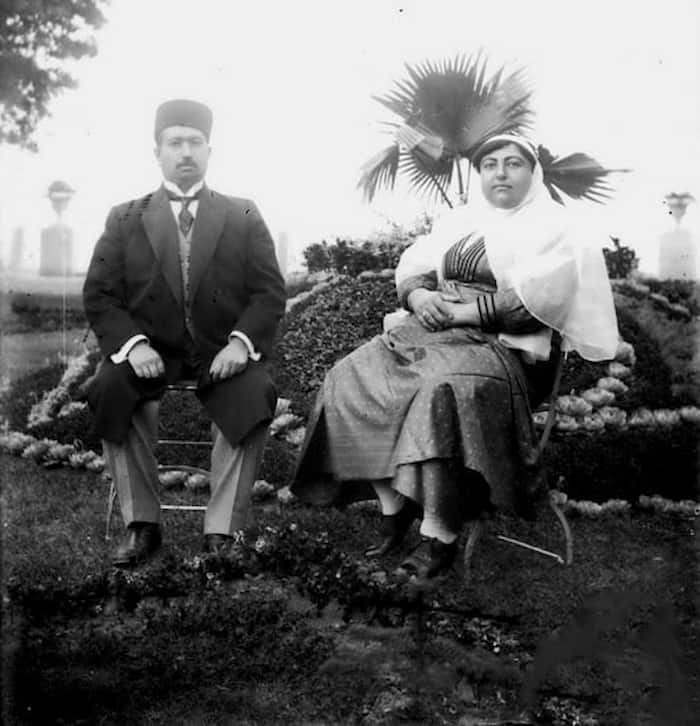 عکس کمیاب  از محمدعلی‌شاه و همسرش 
