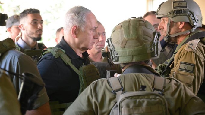 بازدید بنیامین نتانیاهو، از منطقه غزه
