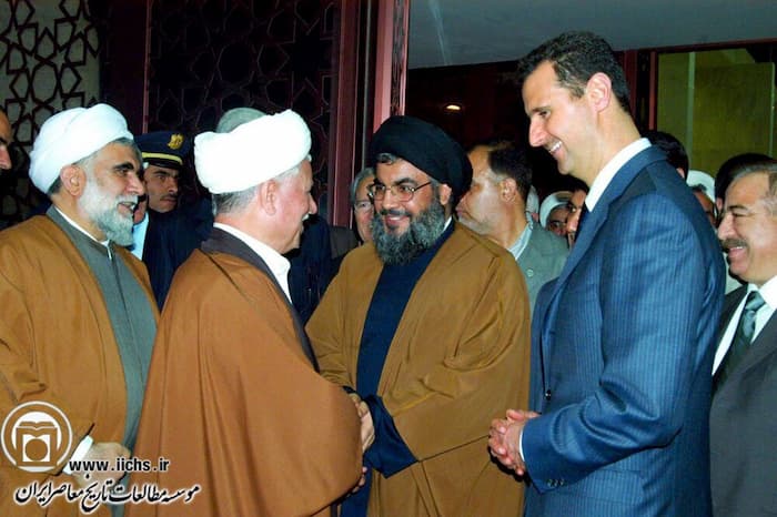 عکسی قدیمی از دیدار هاشمی رفسنجانی با بشار اسد و حسن نصرالله 