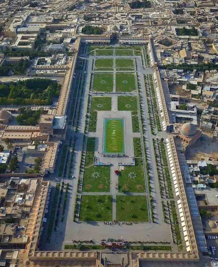 تصویر هوایی از میدان نقش جهان اصفهان 