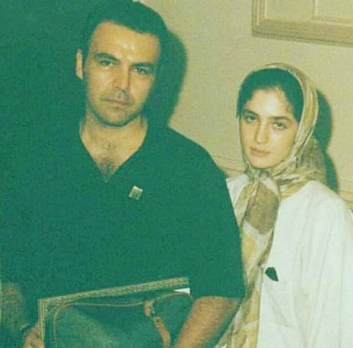 تصویری از فریبرز عرب نیا و همسرش زنده یاد عسل بدیعی