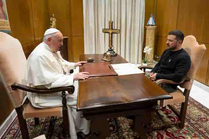 رئیس جمهور زلنسکی با پاپ در واتیکان دیدار کرد