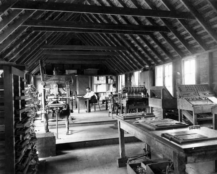 چاپخانه در جزیره نورفولک؛ اوایل قرن بیستم