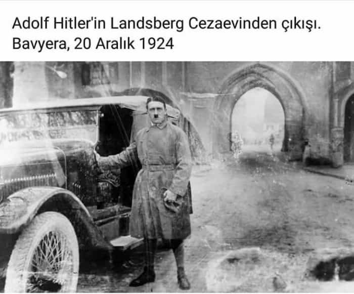 تصویری دیده نشده از آدولف هیتلر وقتی از زندان لندسبرگ آزاد شد. باوریا ۱۹۲۴