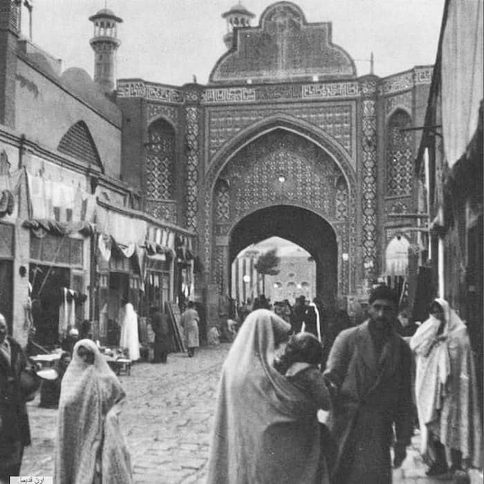 تصویری بسیار جالب از بازار شاه عبدالعظیم  در شهر ری در زمان قاجار
