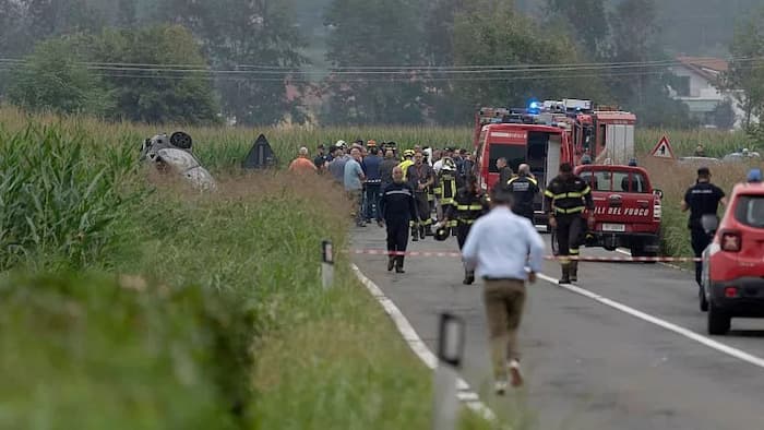 سقوط هواپیمای نظامی در ایتالیا 